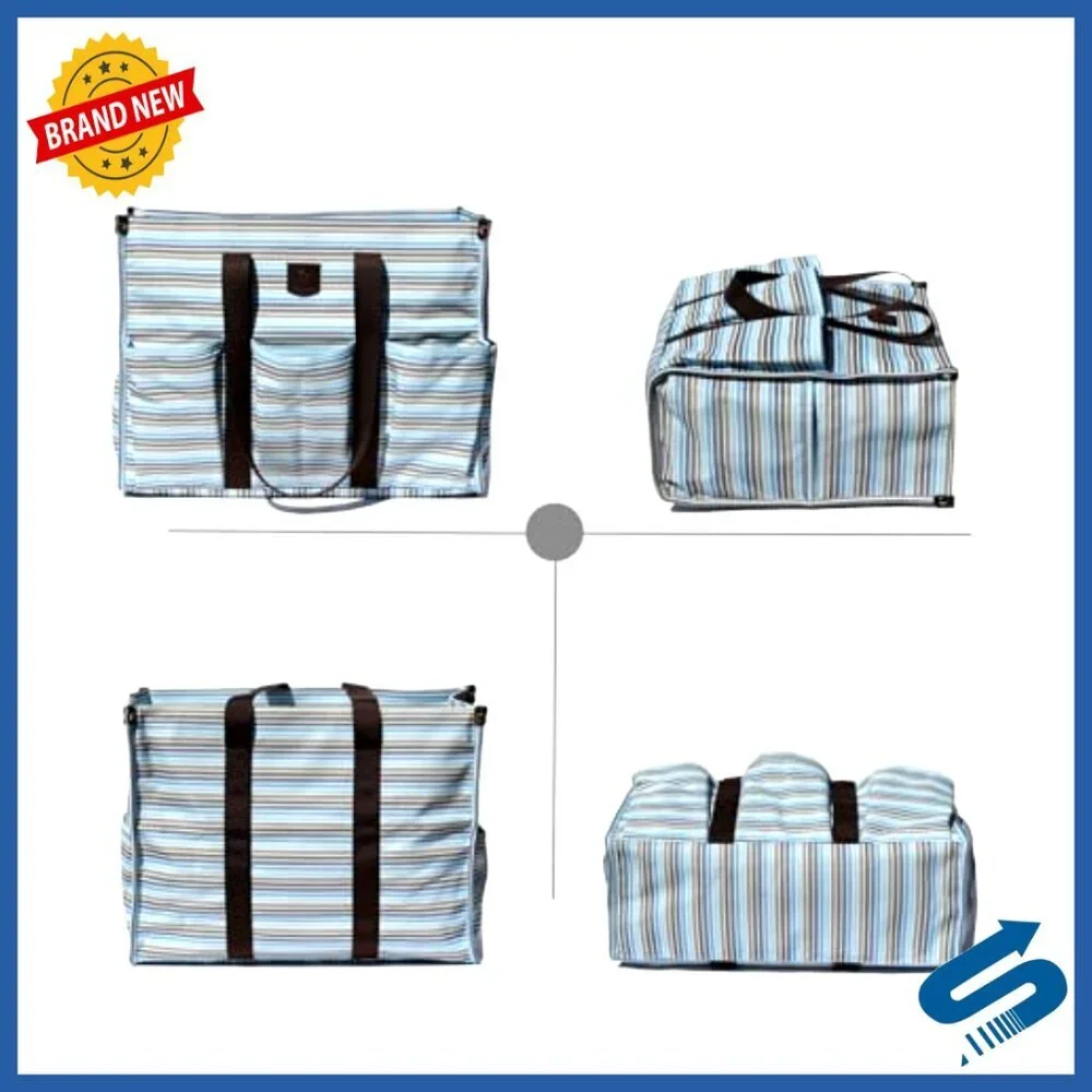 Waterproof Utility Tote Bag with Zip Top Large Capacity Travel Beach Work
